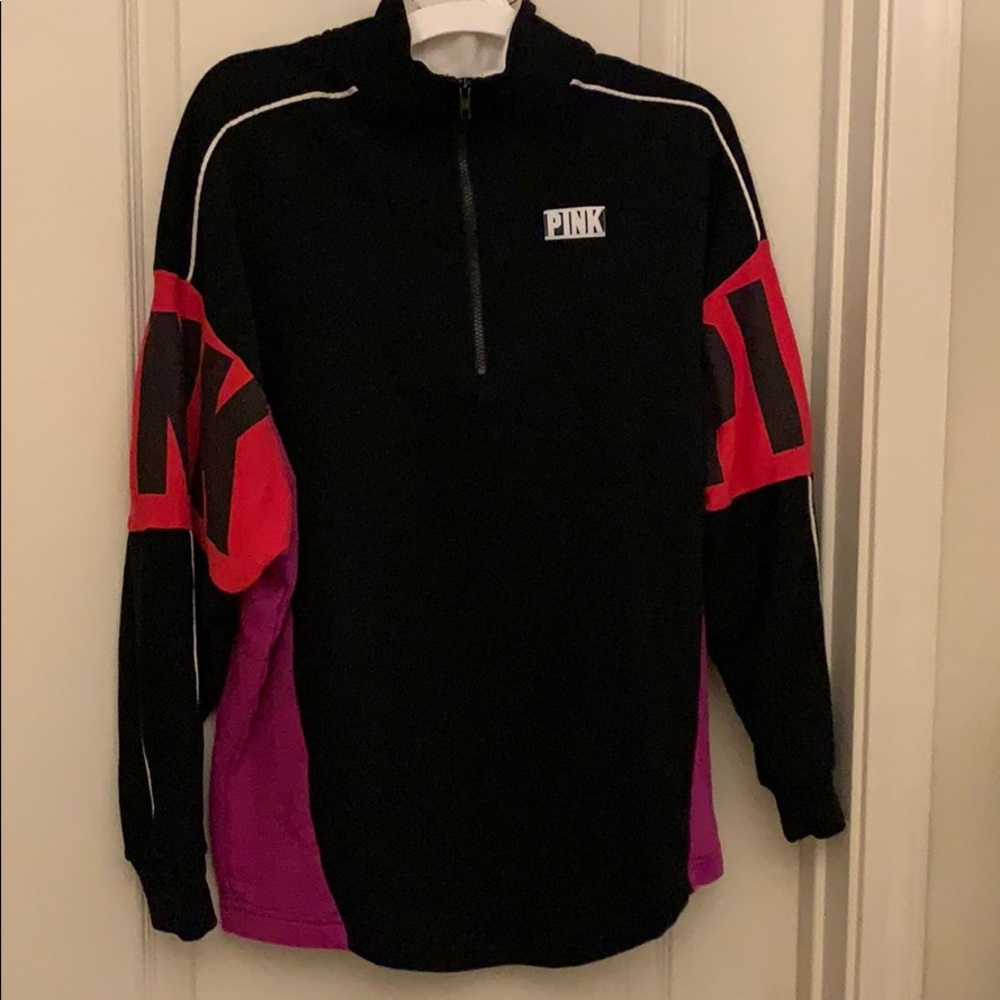 Victoria secret Pink Varsity half zip sweater